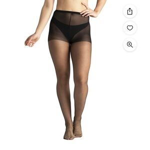 Ladie's Women's Black Well Loved Pantyhose 1 Pair Sheer‎ Preloved Foot Toes